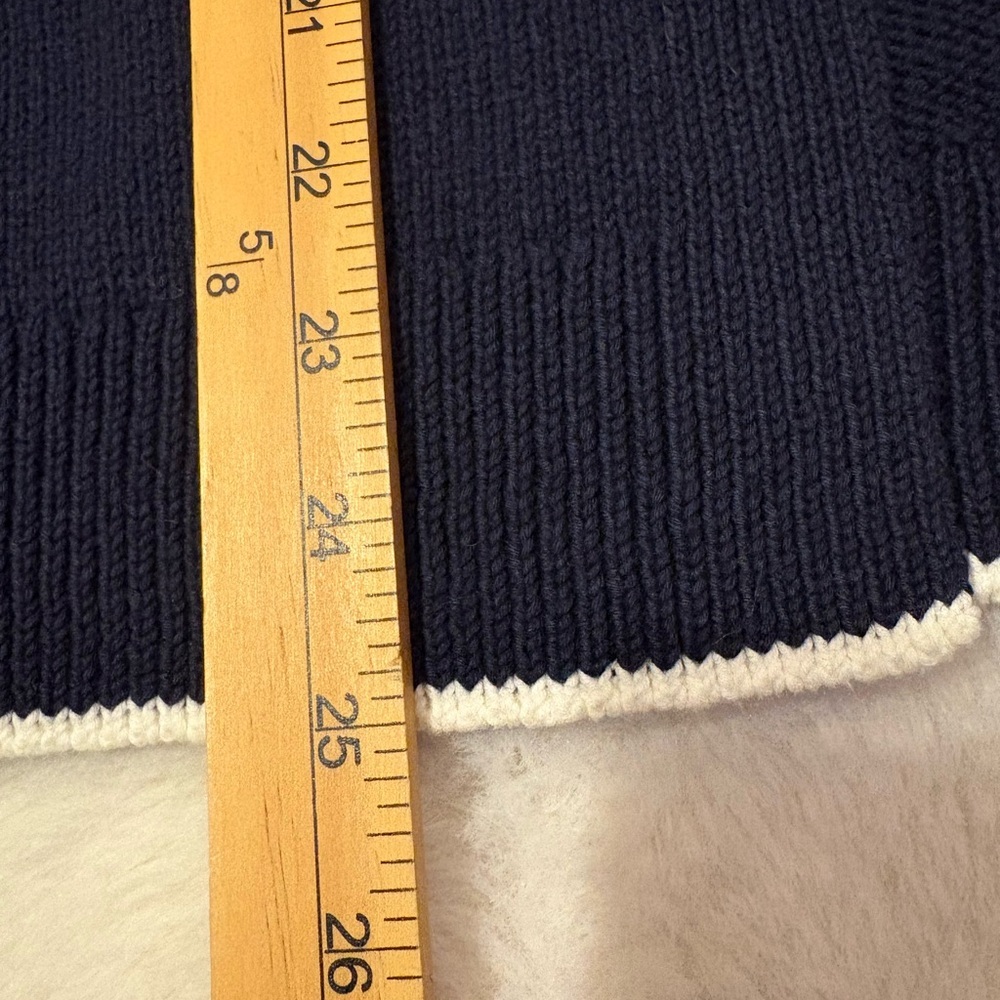 J. Jill Navy Anchor Cardigan sze small beach nautical - Picture 9 of 10